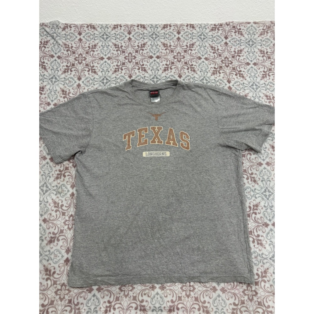 Genuine Stuff Texas Longhorns T-Shirt Mens Large Gray Short Sleeve NCAA Fan Gear